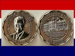 Ronald Reagan 40th U.S. President Challenge Coin E_St