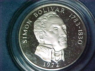 Proof 1972 Panama 20 Balboas Silver Crown   3.8544 Troy Ounces Silver