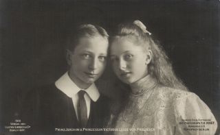 Postcard 1907 Berlin Prinz Joachim und Prinzessin Victoria (375)