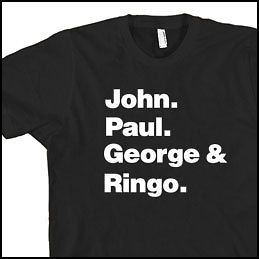 JOHN PAUL GEORGE & RINGO fab 4 british rock butcher revolver SHIRT