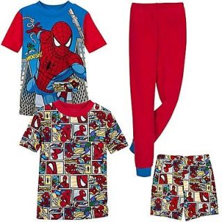   pc] Disney PJ Boys Spiderman Short Sleeve Pants Shorts Pajamas PJ Sz 6