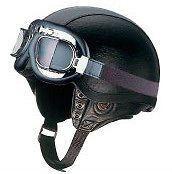  Classic Custom Rider Leather Motorcycle Scooter Cruiser Novelty Helmet