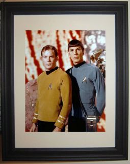 Star Trek Captain Kirk Spock Leonard Nimoy William Shatner Framed 