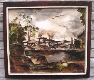EUROPE Rome? France? Aqueduct OIL PAINTING Listed Oregon Artist NORMA 