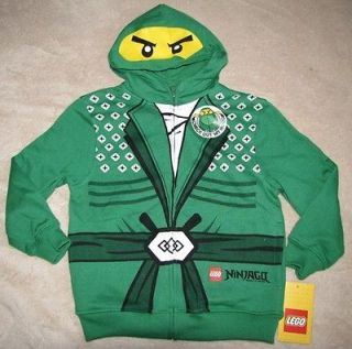 Lego NINJAGO Blk Fleece Zipper Hoodie Sweater Sweatshirt Costume sz 14 