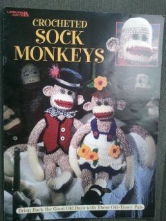 crocheted sock monkeys by leisure art 3130 from canada time