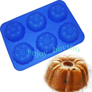 Muffin Bundt Cakes Silicone Molds Soap Chocolate Jelly Bakeware Pan 
