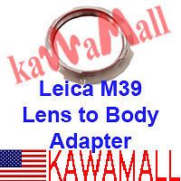 M39 Lens Adapter for Leica M M2 M3 M4 M5 M6 M7 body NEW