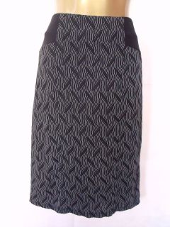 New M&S Per Una Black Aztec Print Pencil Skirt Size 8 10 12 14 16 18 