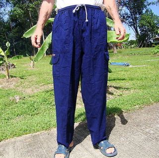 thailand natural hemp cargo pants usa med long 4 pocket