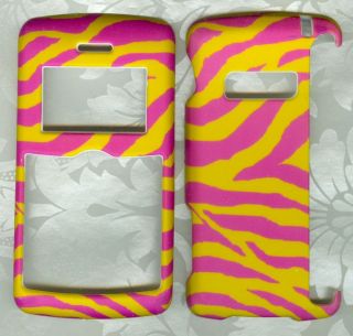   pink zebra RUBBERIZED PHONE HARD COVER CASE LG ENV3 VX 9200 VERIZON
