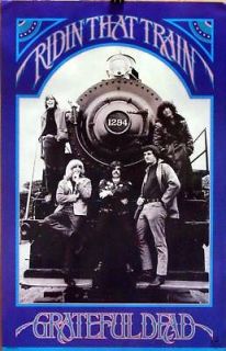 Grateful Dead 23x35 Ridin That Train Poster 2000 Jerry Garcia