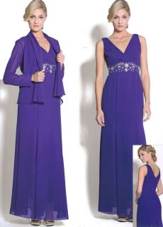 COLOR FORMAL OCCASION MOTHER OF THE BRIDE/ GROOM DRESS EVINING M To 