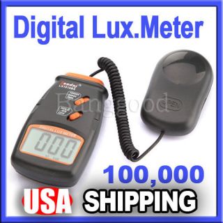 100,000 Lux Digital Light Meter Tester Luxmeter Meters LX1010B Flash 