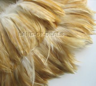 Rooster hackle feathers, soft ginger variant premium quality bulk 