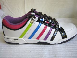 ladies white multi leather k swiss trainers vetter more options