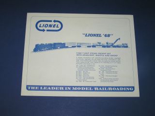 1968 lionel dealer advance promo flyer  19