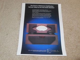 krell kas audio standard amplifier ad 1990 1 pg info