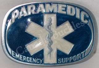 PARAMEDIC EMERGENCY SUPPORT AMBULANCE DRIVER NEW TRADES BELT BUCKLE 