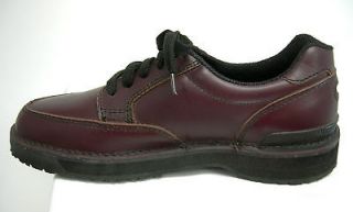 knapp 2717 mens burgundy slip resistant shoes 8 d new