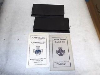 old Masonic items Scottish Rite 33° Class Flyer & 2 Wallets, Estate 