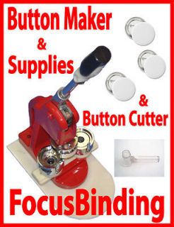 New 3 (75mm) Button Maker Press Machine+Circle Cutter+Free 100 sets 