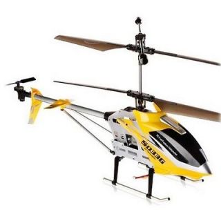   Large Size 30 3.5 CH Gyro Radio Control Metal RC Helicopter Yellow