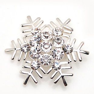 silver snowflake brooch in Fashion Jewelry