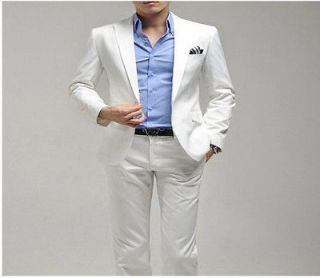 White Black Coffee dress Casual Business One Botton Slim fit Suit 