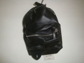 KRIS VAN ASSCHE pouch BACKPACK BACK PACK RUCK SAC BLACK leather FW12 