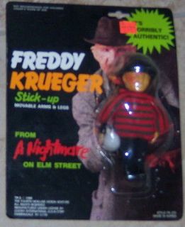 Freddie Krueger A Nightmare on Elm Street Stick up Doll Mint on Card 