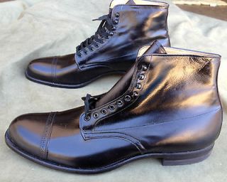 1950s New Dr. Scholls Copeg Kid Kangaroo Cap Toe Ankle Boots   NOS 