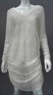   Ladies Womens M Sheer Tunic Above Knee Casual Dress Willow Ivory Lace