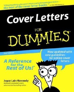 Cover Letters for Dummies by Joyce Lain Kennedy 2000, Paperback 