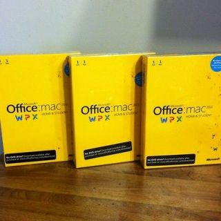 Microsoft Office Mac 2011 WPX Home & Student Software 1 User 3 NEW NOT 