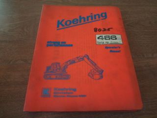 Koehring 466D Excavator Hydraulic Excavator Parts Catalog and 