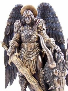   Bronze Protector St Saint Michael Angel Statue Figure Sculpture 11