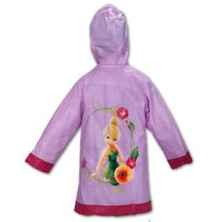 Disney Fairies Tinkerbell Purple Girls Rain Slicker Coat. DFR306654