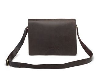 Vintage Style Leather Messenger Bag Notebook Case Flap Over Mailbag 