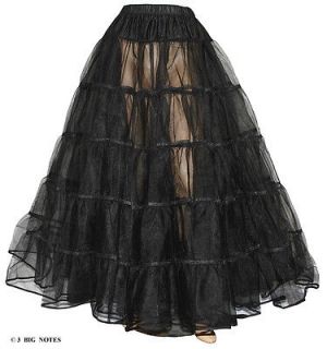 Black Crinoline 4 Victorian,Civi​l War, Wedding Size M/L Length 40