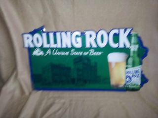 rolling rock tin bar sign  17 50
