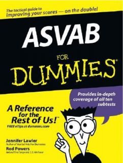 ASVAB for Dummies by Jennifer L. Lawler and Rod Powers 2003, Paperback 