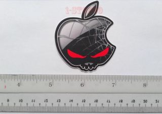 apple skull logo racing decal sticker free p p from