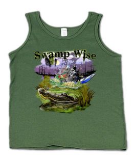 Swamp wise alligator air boat florida hunting sothern pride mens tank 