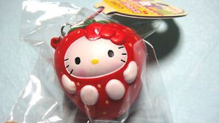 Hello Kitty Strawberry SQUISHY squeeze toy strap mascot phone food 