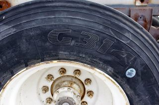 semi truck tires used but with good tread various brands