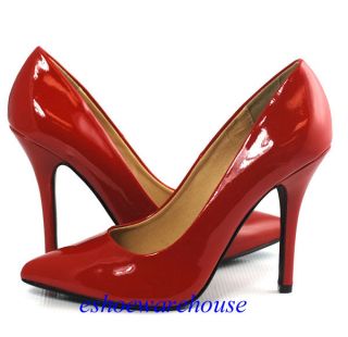 Red Patent Awesome Sexy Height Pointy Pointed Toe Stilettos Heels 