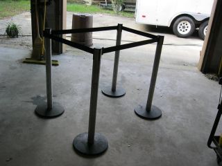 stanchions stainless and steel base used but seldom time