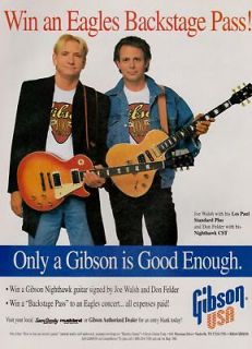 Newly listed GIBSON LES PAUL STANDARD NIGHTHAWK CST GUITAR PRINT AD
