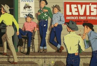 levi s jeans vintage poster new 13x19 high gloss time